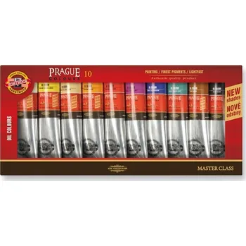Olejová barva KOH-I-NOOR Olejové barvy sada Praha 10 x 40 ml