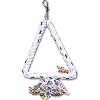 Hračka pro ptáka Tommi Triangl bavlněný pro exoty 21 x 21 x 19 cm