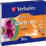 Verbatim DVD-R 4,7GB 16x slim colour 5…