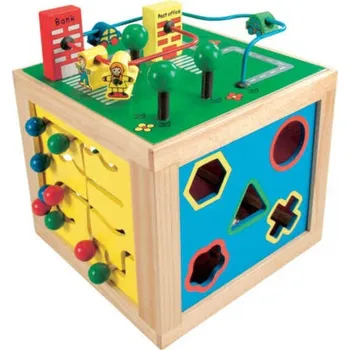 Dřevěná hračka Bino Motorická kostka 