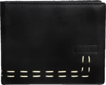 Peněženka Lagen Pánská černá kožená peněženka Black LM-7617