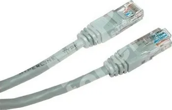 Síťový kabel FTP cat5e patchcord, RJ45/RJ45, 2m, šedý, LOGO