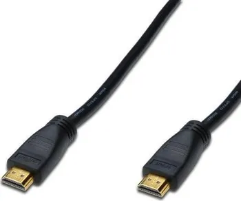 Video kabel DIGITUS HDMI 3D propojovací kabel s integrovaným zesilovačem,10m, AWG28, 2x stínění, M/M, UL, zlacené konektory, černý