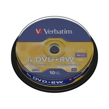 Optické médium Verbatim DVD+RW 4.7GB Plus 4x spindl po 10ks