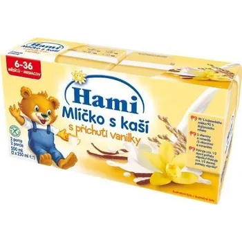 Dětská kaše Hami Mlíčko s kaší vanilka 500 ml