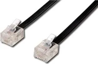 telefonní kabel 4 žíly, RJ11/RJ11, 5m, bílý, LOGO