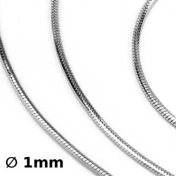 Řetízek Silvego Stříbrný řetízek osmihran 1 mm