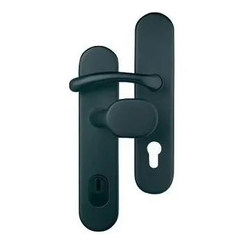 Dveřní kování M&T Sicura TiN-K madlo/klika R 92 mm bezpečnostní kování