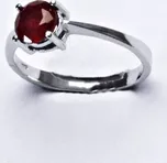 Stříbrný prsten,přírodní rubín,prstýnek…