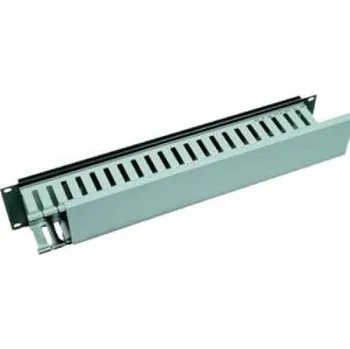 Patch panel TRITON Vyvazovací panel 2U 19" s plastovým kabelovodem