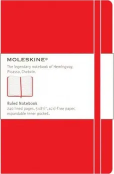 Zápisník Moleskine Volant - zápisník linkovaný (L) - červený