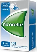 Nicorette Icemint Gum 2 mg žvýkačky 105 x 2 mg 