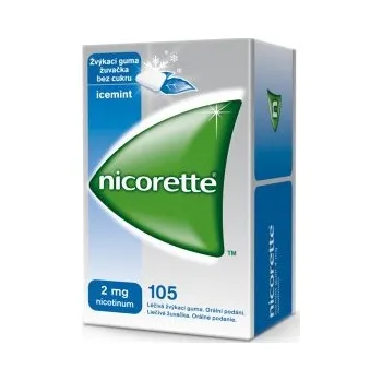 Nicorette Icemint Gum 2 mg žvýkačky 105 x 2 mg Odvykání kouření Nicorette Icemint Gum 2 mg žvýkačky 105 x 2 mg