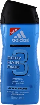 Sprchový gel Adidas 3 After Sport 3v1 sprchový gel 250 ml