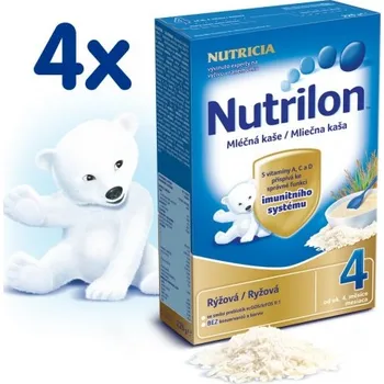 Dětská kaše Nutricia Nutrilon Mléčná kaše Rýžová 4 x 225 g