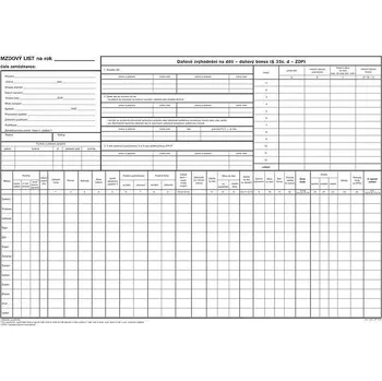 Tiskopis Optys 1131 mzdový list A3 1 list