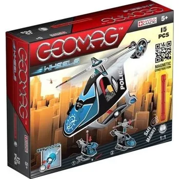 Geomag Wheels Helicopter 15 dílků Stavebnice Geomag Geomag Wheels Helicopter 15 dílků