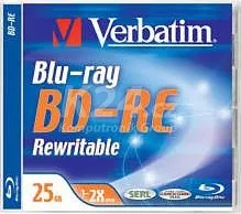 Optické médium Verbatim BD-RE SL 25GB 2x box 1ks