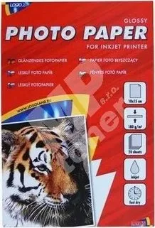 Fotopapír Fotografický papír LOGO 10x15, 180g, 1440dpi, 1bal/20listů, lesklý,pro inkoustové tiskárny
