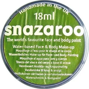 Speciální výtvarná barva Snazaroo barva na obličej 18 ml. - Zelená světlá