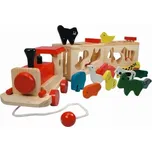 Dřevěný vláček ZOO se zvířátky