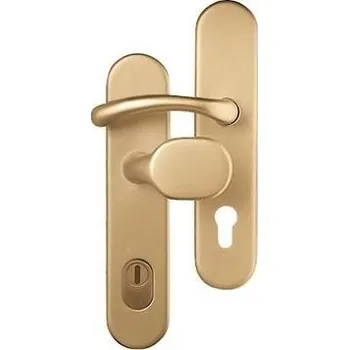 Dveřní kování M&T Sicura TiN-S madlo/klika R 92 mm bezpečnostní kování