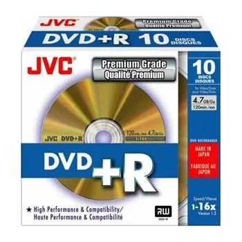 Optické médium JVC DVD-R Premium 4.7GB 16x, 10ks slim box