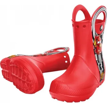 Dámské holínky Crocs Červené holínky Handle It McQueen™ Rain Boot Red 14809-610