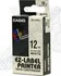 Pásek do tiskárny Páska do tiskárny štítků Casio XR-12WE1 12mm černý tisk/bílý podklad