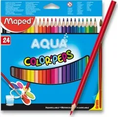 Pastelka Pastelky Maped Color´Peps Aqua - 24 barev + štětec