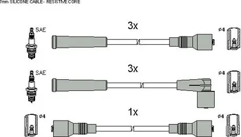 Zapalovací kabel Sada zapalovacích kabelů STARLINE (ZK 1032)