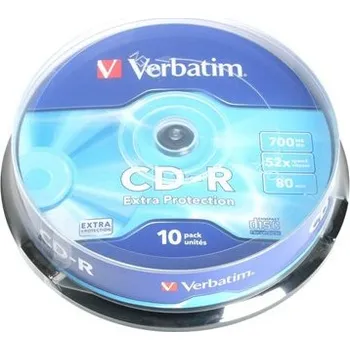Optické médium Verbatim CD-R 700MB 80min 52x Spindl 10ks