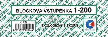 Tiskopis Vstupenka bločková ET305 1bal/200ks