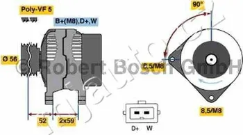 Alternátor Alternátor Bosch (0 123 310 038)