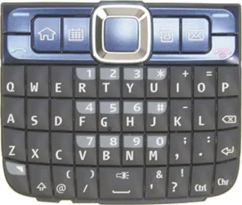 Náhradní klávesnice pro mobilní telefon NOKIA E63 klávesnice blue / modrá