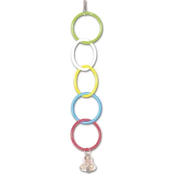 Hračka pro ptáka Olympijské kruhy + zvonek euroshop