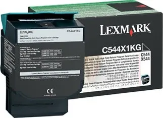 Toner Lexmark X544x, černý, 0C544X1KG, return.