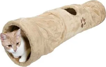 Hračka pro kočku Trixie Plyšový tunel pro kočky 25 x 125 cm béžový