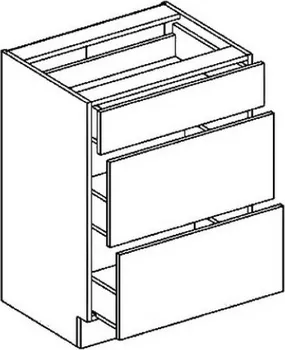 Kuchyňská skříňka D60S3 dolní skříňka se zásuvkami COSTA