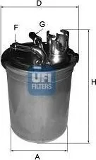 Palivový filtr Palivový filtr UFI (24.004.00)