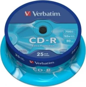 Verbatim CD-R 700MB 80min 52x Spindl 25ks