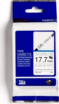 Pásek do tiskárny HSe-241 - bužírka bílá/černý tisk (18 mm) 