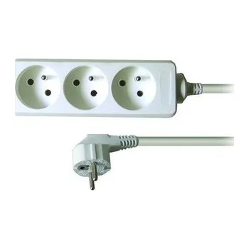 Prodlužovací kabel Solight prodlužovací přívod, 3 zásuvky, bílý, 3m