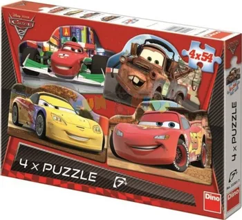 Puzzle Dino Disney Cars 4 x 54 dílků