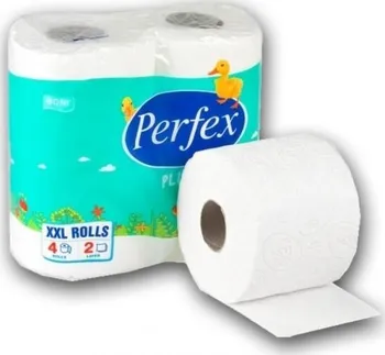 Toaletní papír Toaletní papír PERFEX Plus, 2-vrstvý bílý, 4 role