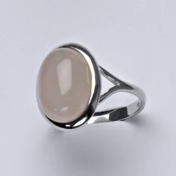 Prsten Stříbrný prsten, přírodní růženín, prstýnek ze stříbra, T 1454