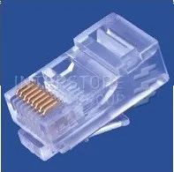 Síťový kabel Konektor RJ45-8p8c,50µm Au,licna,nesklád,CAT5,100ks