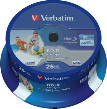 Verbatim Blu-ray BD-R SL LTH-AZO 25GB 6x Printable 25-cake NON-ID
