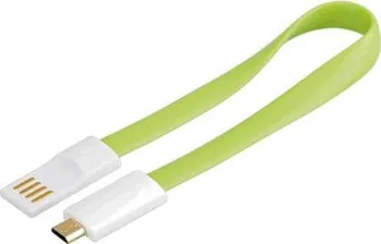 Datový kabel premiumCord kabel USB A/m - B/m micro bílo-zelený (8592220011574)