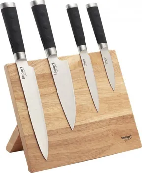 Kuchyňský nůž Lamart Blade sada 4 ks nožů a dřevěný magnetický blok LT2026